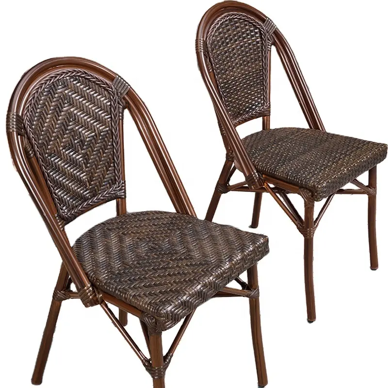 Outdoor Wicker Chair All Weather Used Chair Furniture UV-resistant Rattan Weaving Chairs