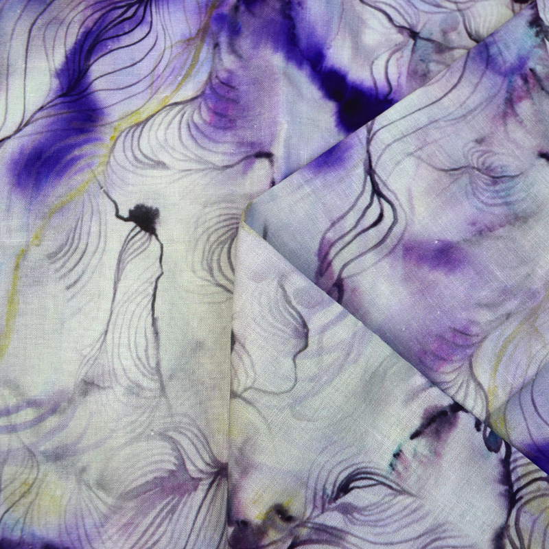 Viscose Fabric Custom Printed Cotton Fabric Hemp African Linen Fabric