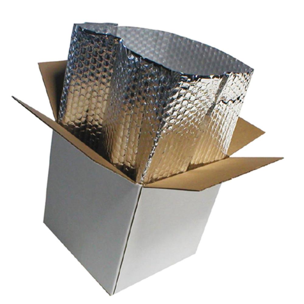 Изолированные вкладыши для коробки из фольги 12x10x9, термозащитные вкладыши для коробки, нижний охлаждающий пакет для доставки еды