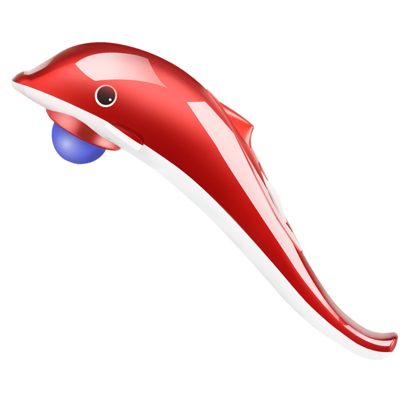 Large dolphin massager multi-function red light heating massage hammer electric tapping