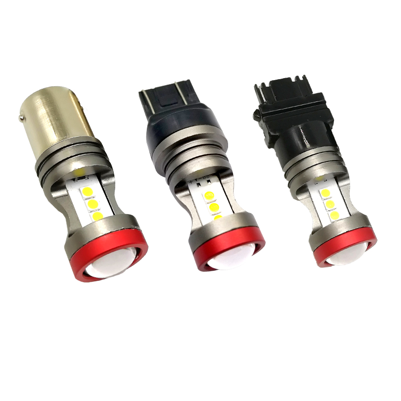 High Power S25 T20 BA15S BAY15D 3030 7SMD Canbus Back-Up Light Brake Light 10W DC12V-24V White led bulbs External light