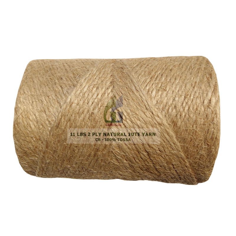 11 LBS 2 PLY 100% TOSSA CB QUALITY JUTE YARN Eco-friendly Hand Knitting Natural Jute Color Weaving Anti-bacteria Sewing Spun Raw