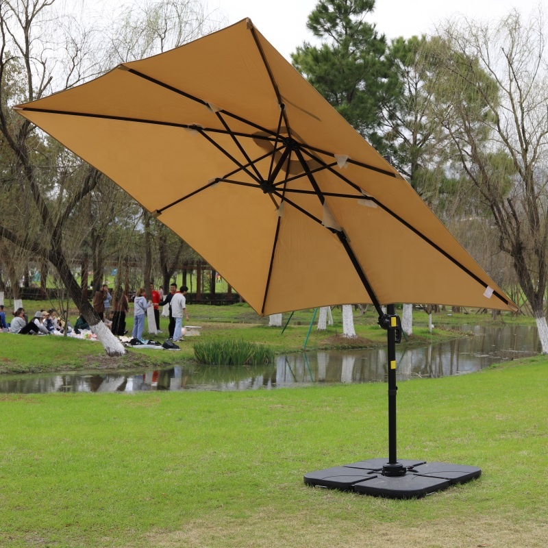 Outdoor Furniture Garden Double Canopy Umbrella Cantilever Large Parasol 2.5*2.5 m Patio Parasol Economic Umbrellas
