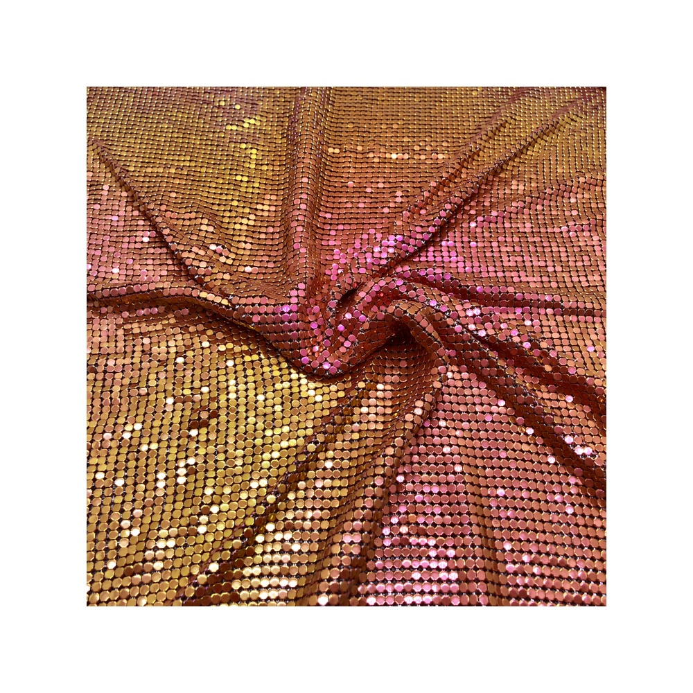 FC020 Fashion 3mm Sequin rainbow pink Mesh For Clothing