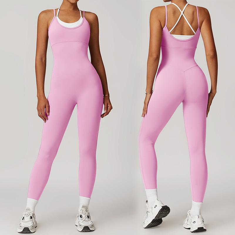 Gym Wear Sexy Casual Sports Fitness Sleeveless women's outfit sports leggings jumpsuit custom gym jumpsuit women