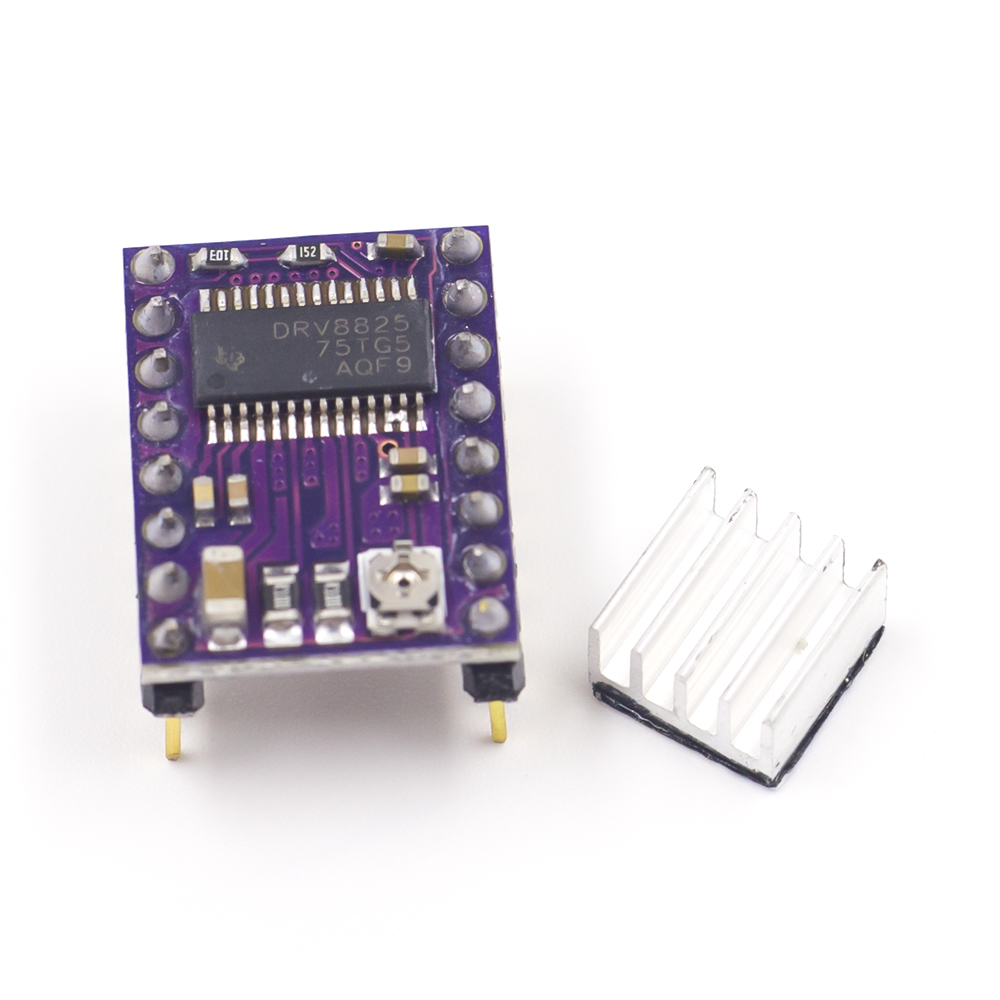 Оригинальный чип Stepstick DRV8825 Драйвер шагового двигателя с розничной упаковкой и радиатором