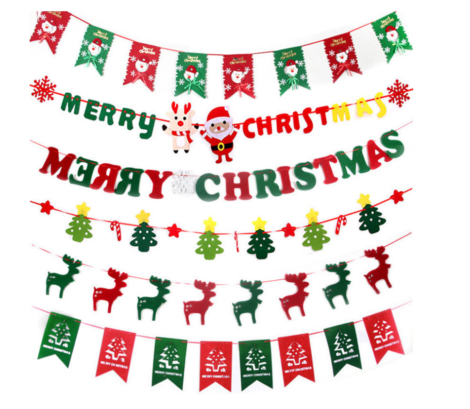 Popular Good Quality Christmas Holiday Christmas Decoration Banners for Shopping Store