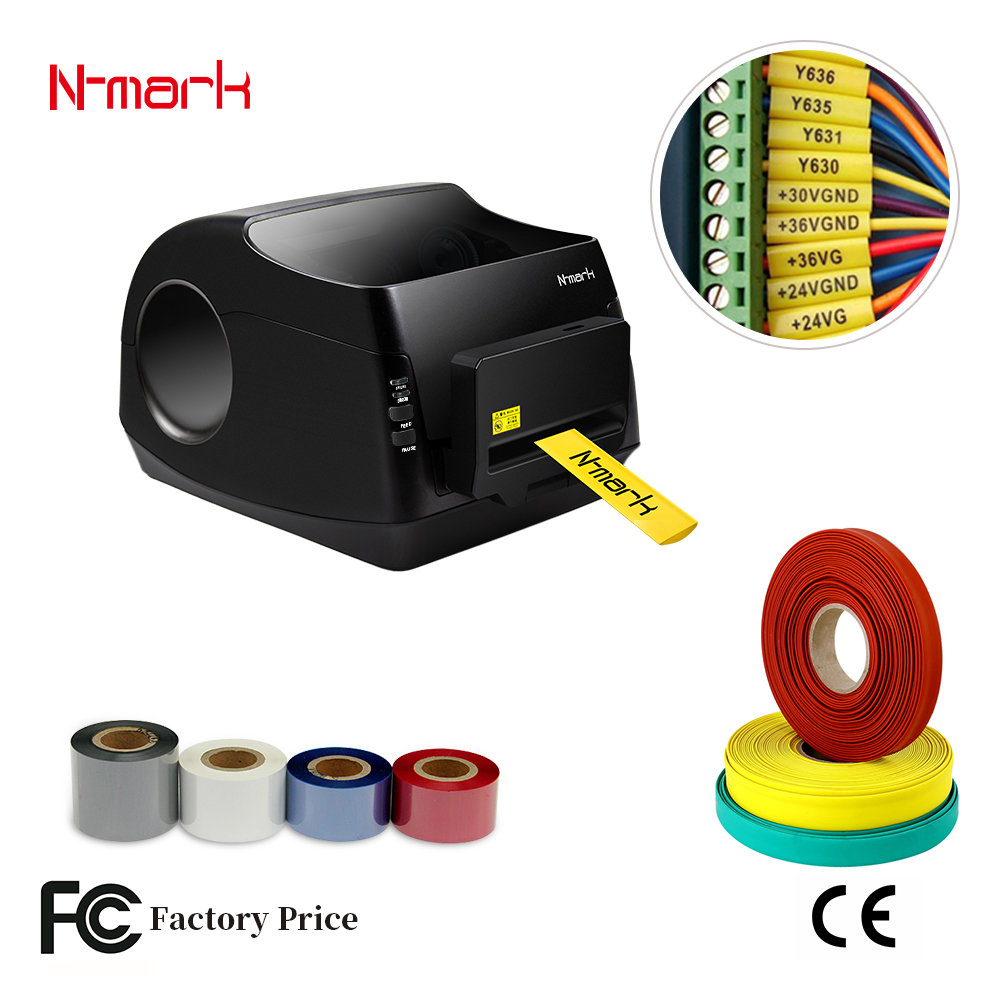 N-mark New Launch Thermal Shrinkable Identification Sleeves Heat Shrink Tube Label Printer For Industrial