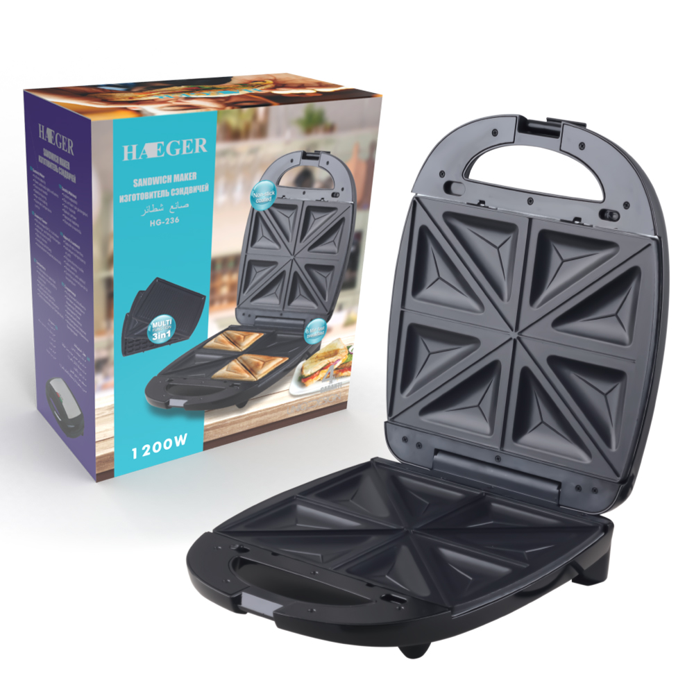 Multifunctional Sandwich Makers 1200W Breakfast Sandwich Maker Fast Heating Grill Sandwich Maker