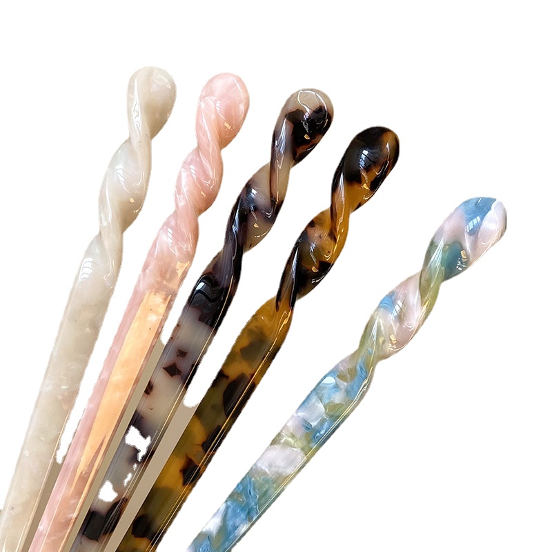 Fashion Chinese Style Hair Sticks Vintage Acetate Chopstick Women Hairpins Hair Clips Pins Wedding Hair Jewelry Accessories