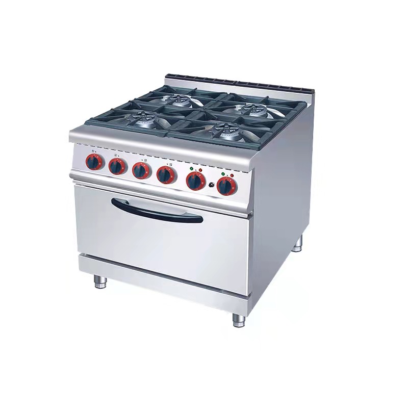 One-stop commercial kitchen equipment supplier 4 gas burners free standing gas cooker