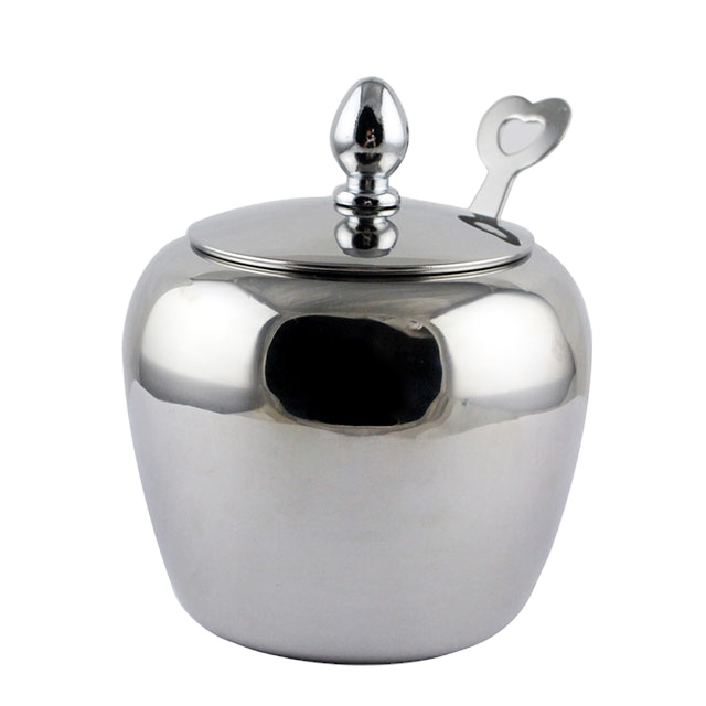 with lid and spoon spice bowl salt and pepper bowls sugar holder stainless steel sugar cane bowl