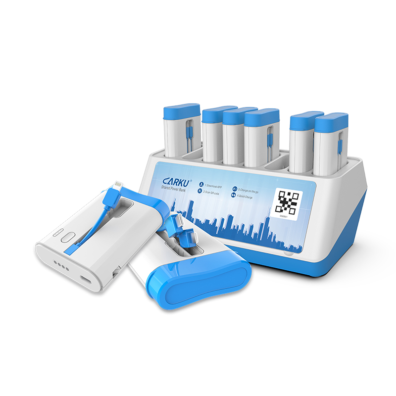New generation rental 5200mah battery Type C output 9V 2A quick charge cell phone charging station