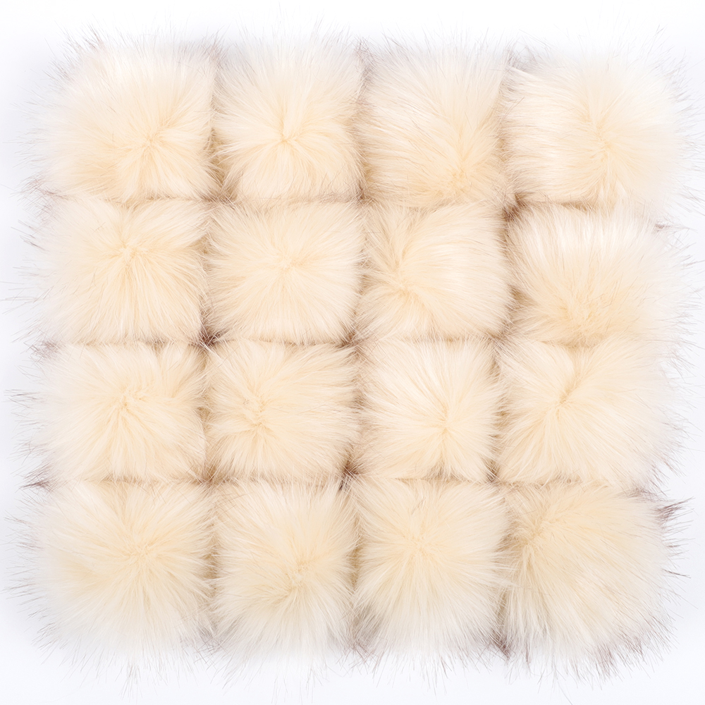 fashion DIY factory supply hot selling furry balls beanie hats mini small 8cm fluffy faux fur pom