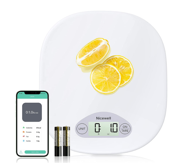 Food Nutrition Smart Scale, Calorie Protein Analyzer Kitchen Scale for Baking, Cooking and Coffee Scale with