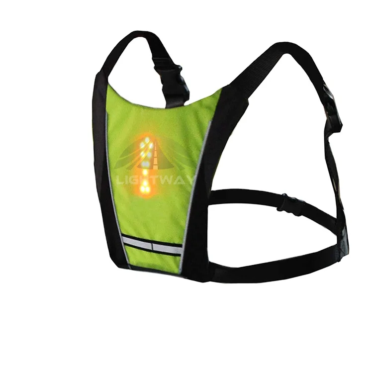LED Turn Signal Bike Pack Vest LED Backpack Widget with Direction Indicator USB Rechargeable Bag Safety vest for Cycling