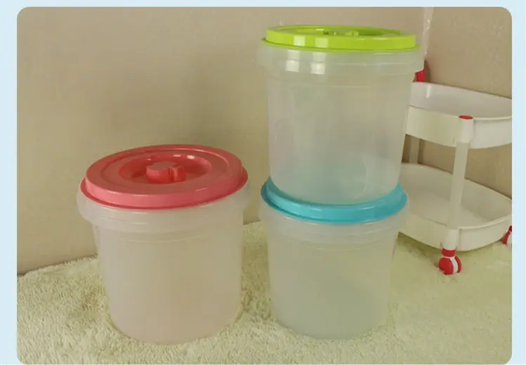 Plastic Bucket Transparent Storage Food Grade PP Bucket Plastic Round Water Bucket With Lid