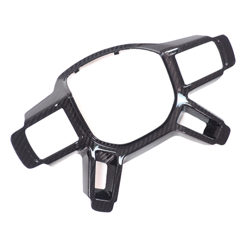 Real Carbon Fiber Car Steering Wheel Buttons Frame Cover Trim For Land Rover
