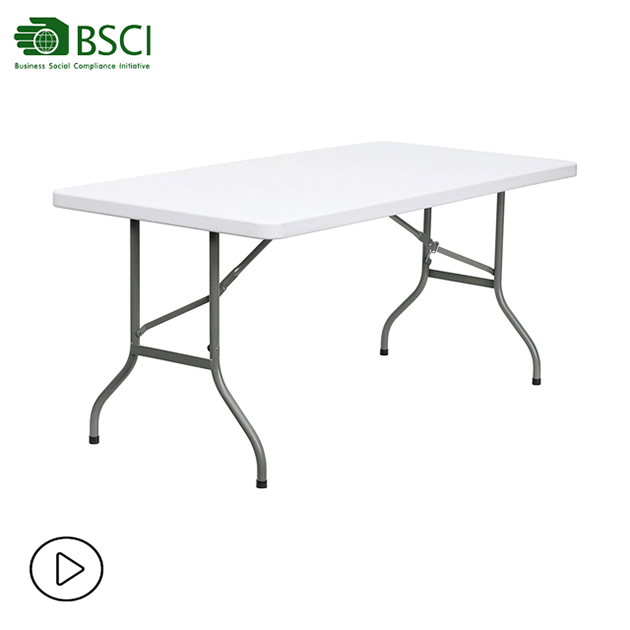 Commercial 6FT Plastic Catering Table for Event Wedding Restaurant Folding Buffet Dining Tables