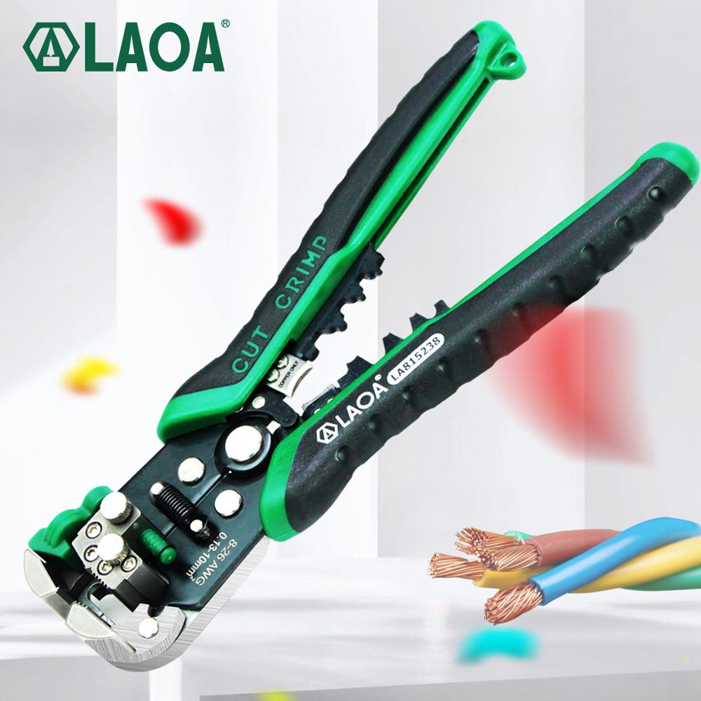 Автоматические клещи для зачистки проводов LAOA, AWG 8-26, кусачки для электриков, обжимные инструменты, Сделано в Тайване