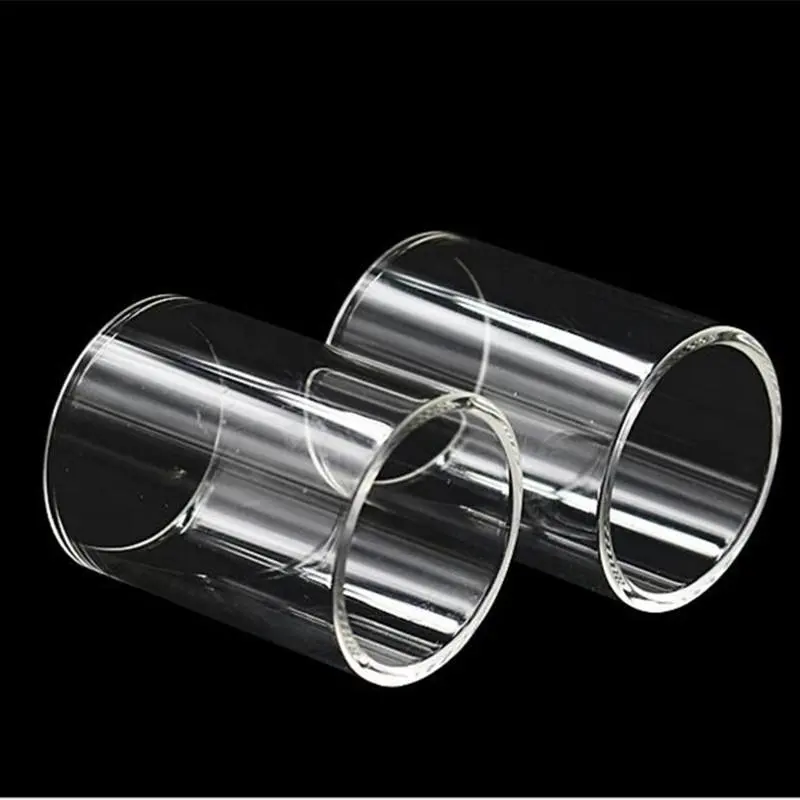 Custom 300mm 400mm 500mm diameter Transparent Clear silica Quartz Glass Tube with two ends fire polished