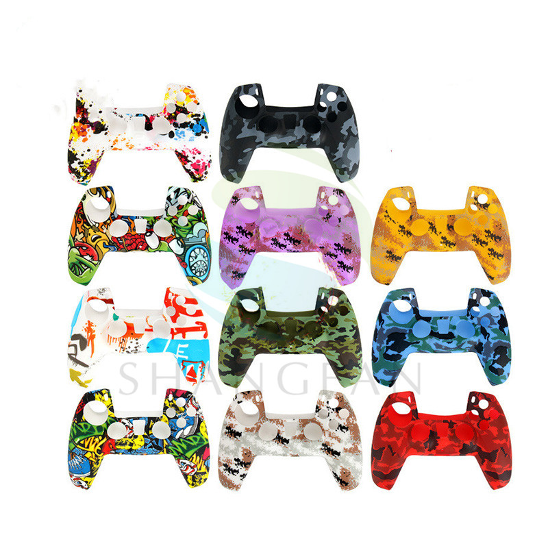 Лидер продаж 2020, камуфляжный силиконовый чехол для PS5, чехол для контроллера, силиконовый чехол для геймпада PS5