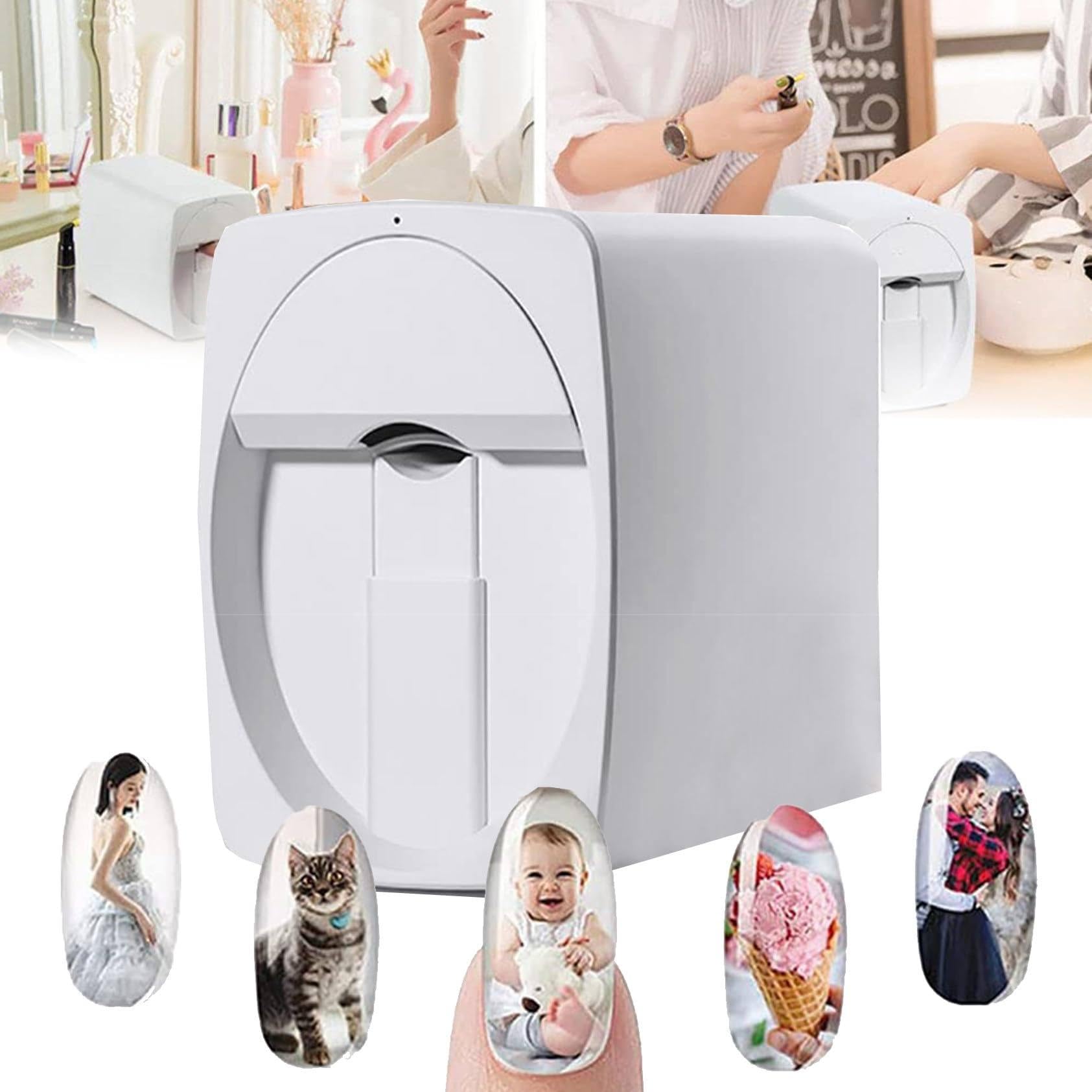 DIY Nail Art Printer Control Through Free Mobile App 3d Professional Digital Nail Art Printer Manicure Machine
