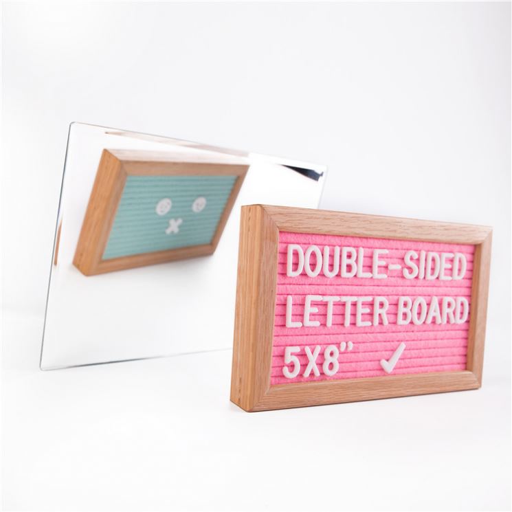 10X10 "из цельной древесины дуба Двусторонняя Letterboard двухсторонние доски для записей Реверсивный Войлок письмо доска с подставкой