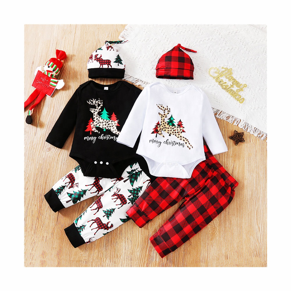 Wholesale New Amazon Newborn 0-12M Christmas Baby Clothes