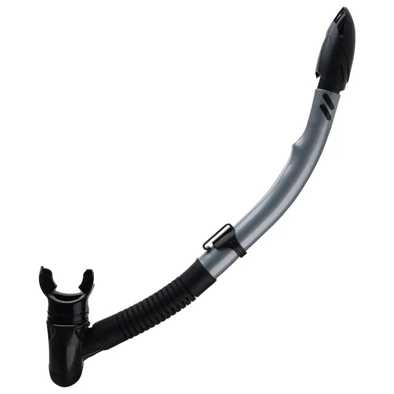 2023 New Silicone Environmental PVC Material Universal Freediving Snorkel Spearfishing Semi-Dry Snorkel for Adults
