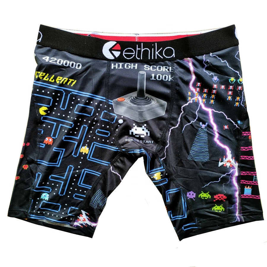 Новый стиль бренда ethika, оптовая продажа, в наличии, бесшовные мужские трусы-боксеры из полиэстера, короткие шорты для мужчин, нижнее белье, боксеры, трусы