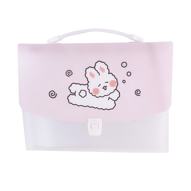 Simple Cute Bear Large-Capacity Multi-Layer Organ Bag data storage bag portable file storage book wholesale