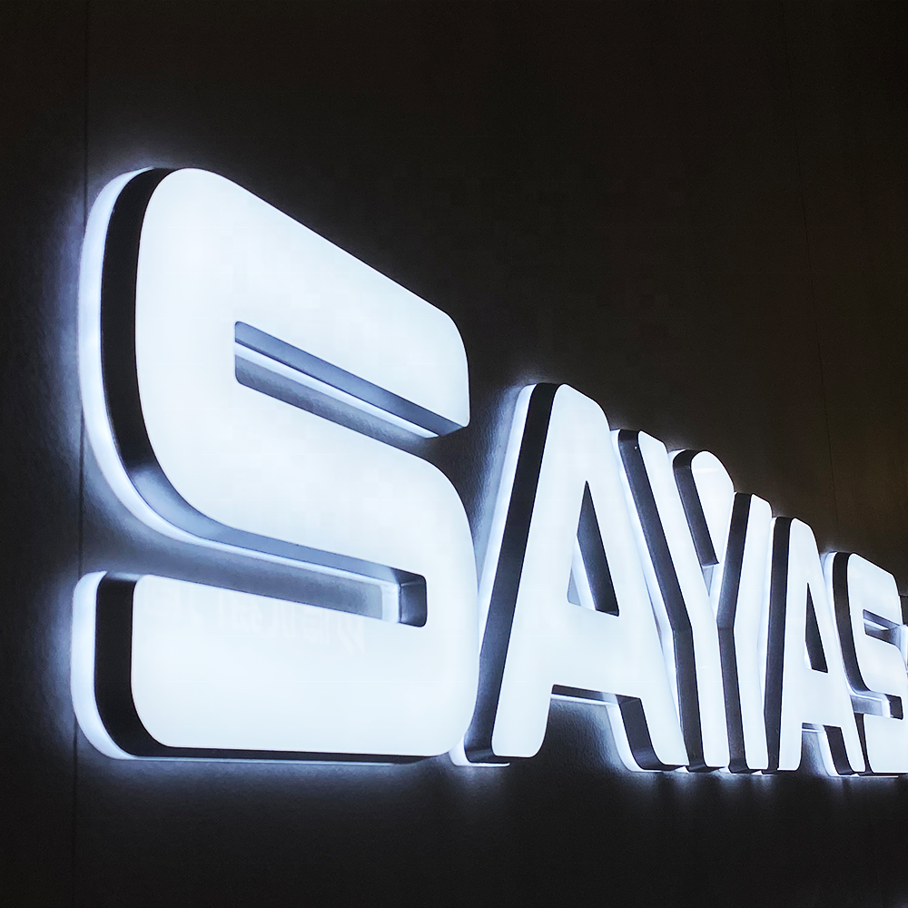 outdoor store Company brand logo 3D Led lighted letter sign