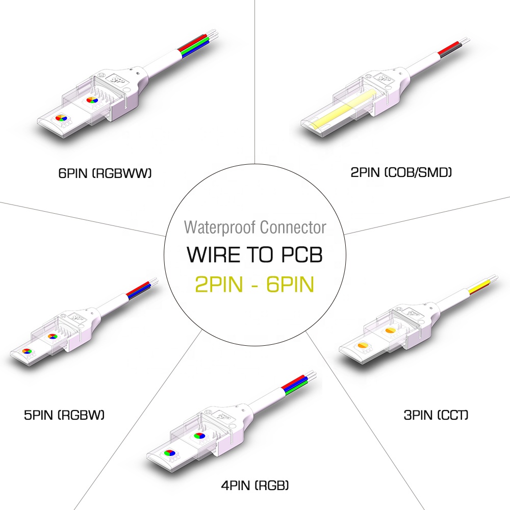 OEM ODM PCB to Wire CCT Светодиодная лента Light 2/3/4/5/6 Pin Светодиодная лента соединительный кабель разделитель 2 Pin гнездовой разъем провод