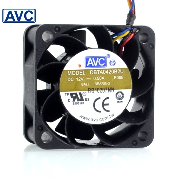 Новый 4020 4 см 40 мм мощность ветра 12 В 0.50A DBTA0420B2U PWM регулятор скорости охлаждения вентилятора 40*40*20 мм для AVC