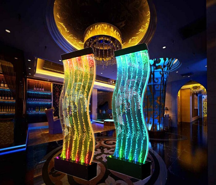 Color changing LED acrylic water bubble wall salon decoration