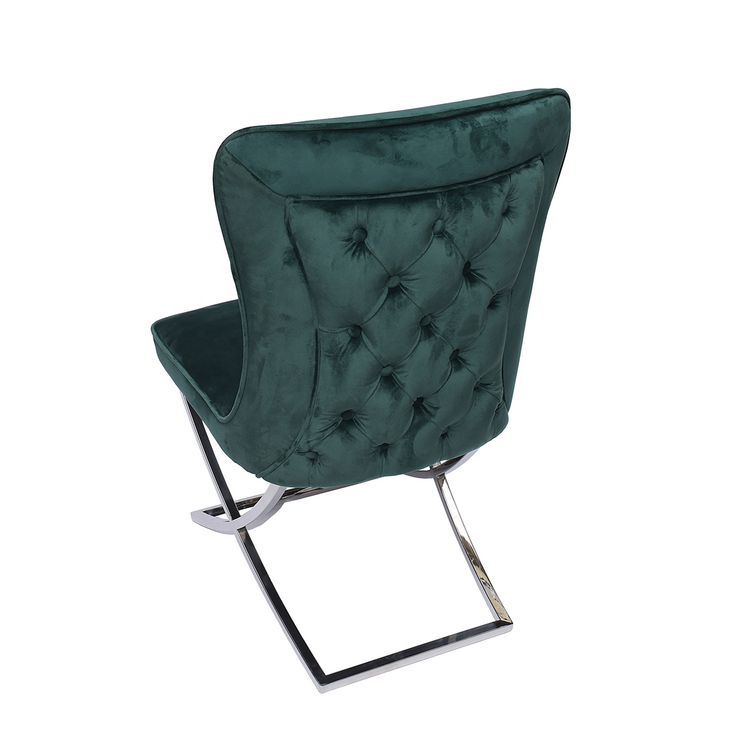 B8044A Chesterfield Зеленый Бархатный обеденный стул веревочные обеденные стулья для обеденного стола
