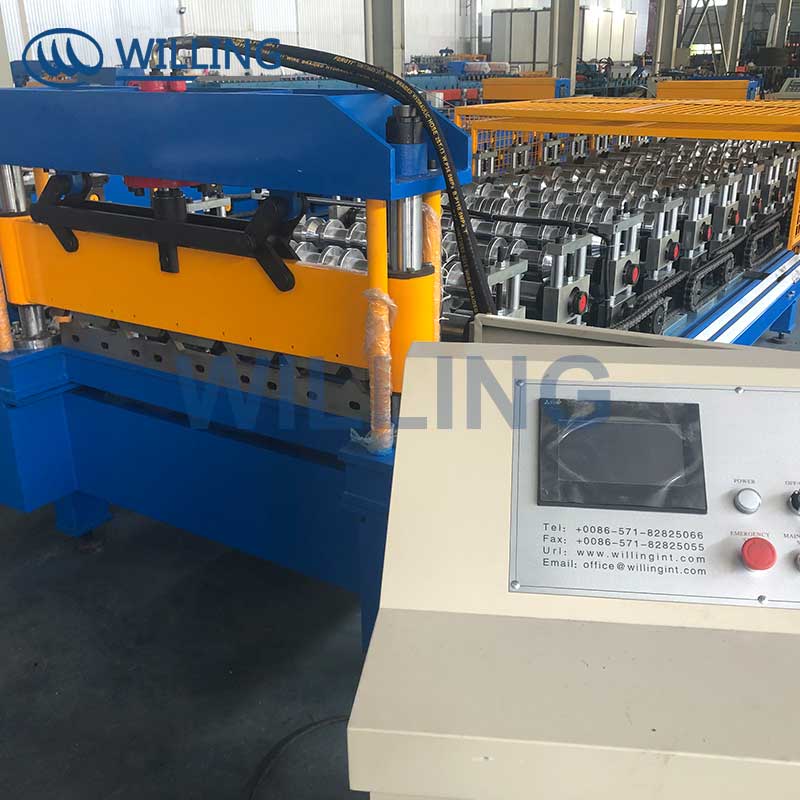 Hot sale ibr roof sheeting roll forming machine steel production line