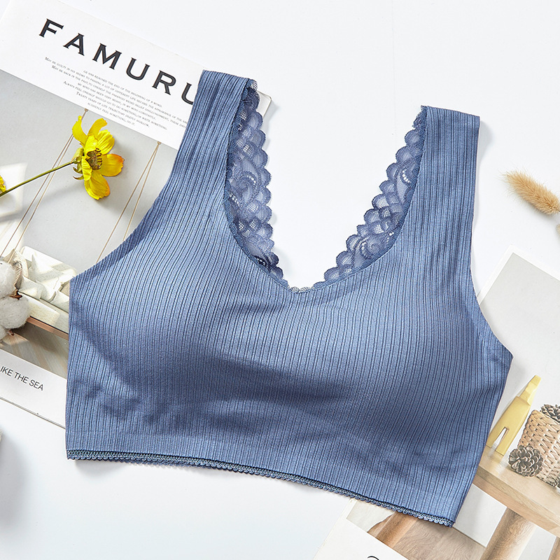 2021 Hot Selling Women's Seamless Camisoles With Built In Bra Breathable Cotton Sports Underwear