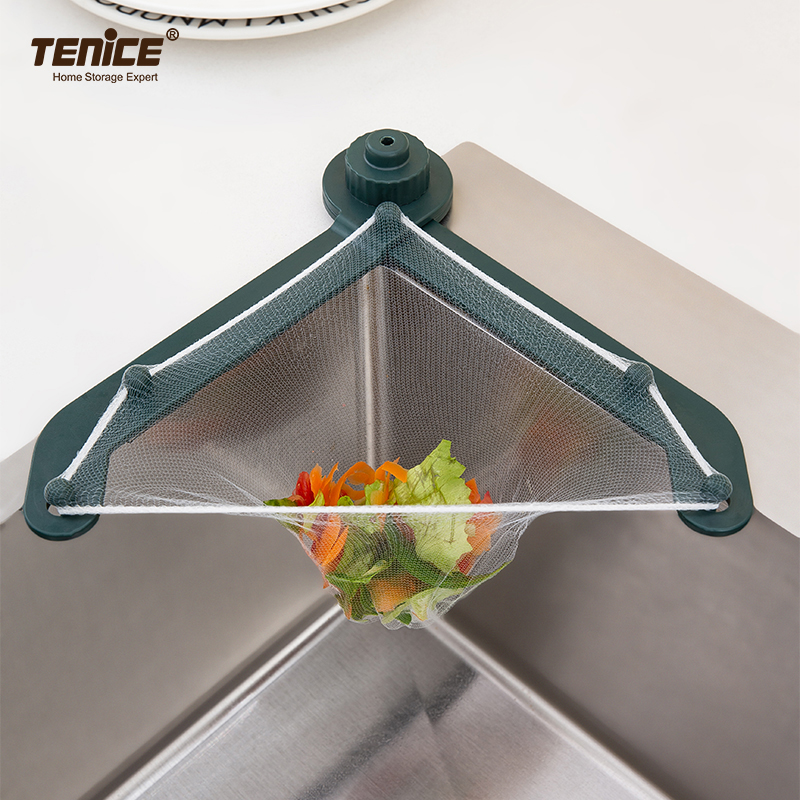 Tenice многофункциональная кухонная раковина с ситечком, силиконовая корзина с сетчатой сумкой и подвесной вешалкой для полотенец