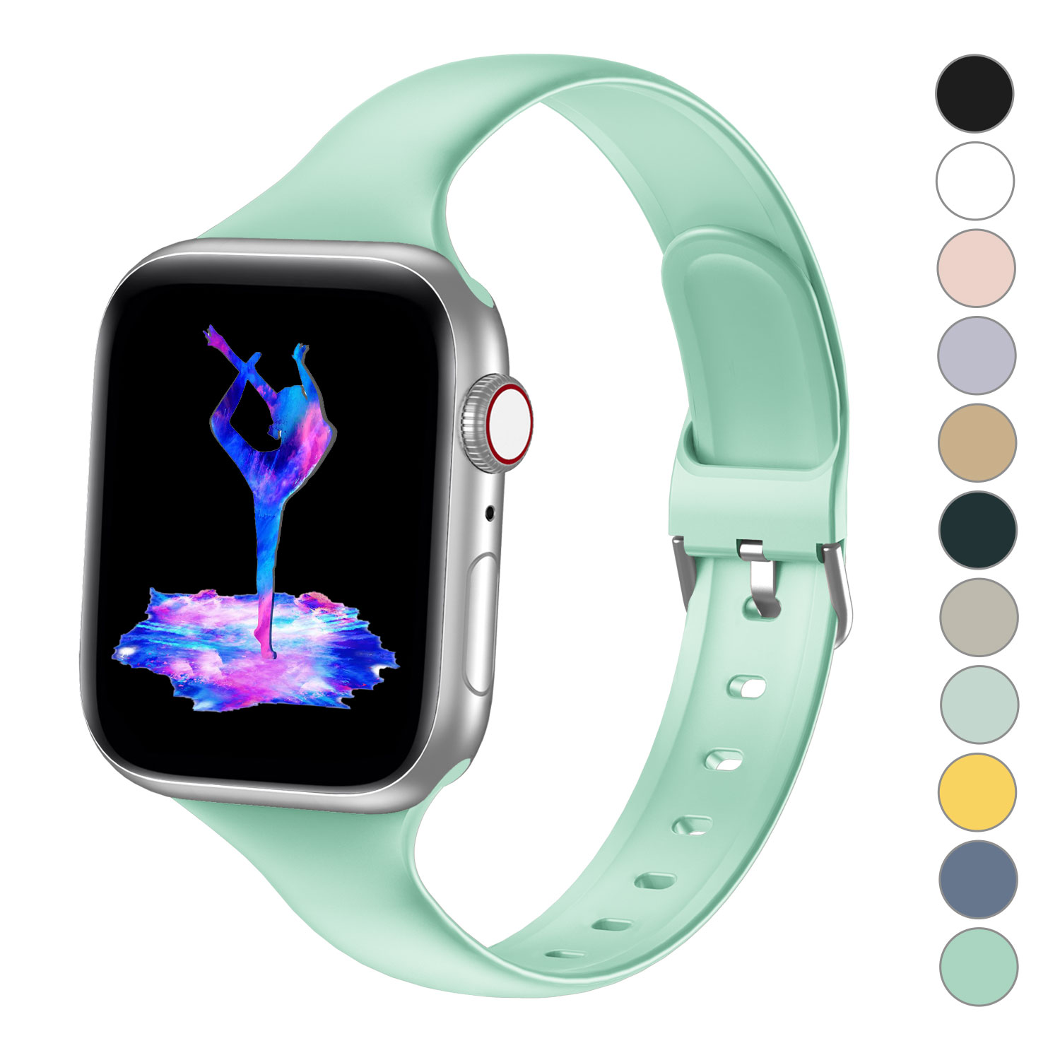 Bandiction Reloj Inteligente de силиконовый ремешок для наручных часов iwatch, Apple Watch Series спортивный ремешок силиконовый поставщика