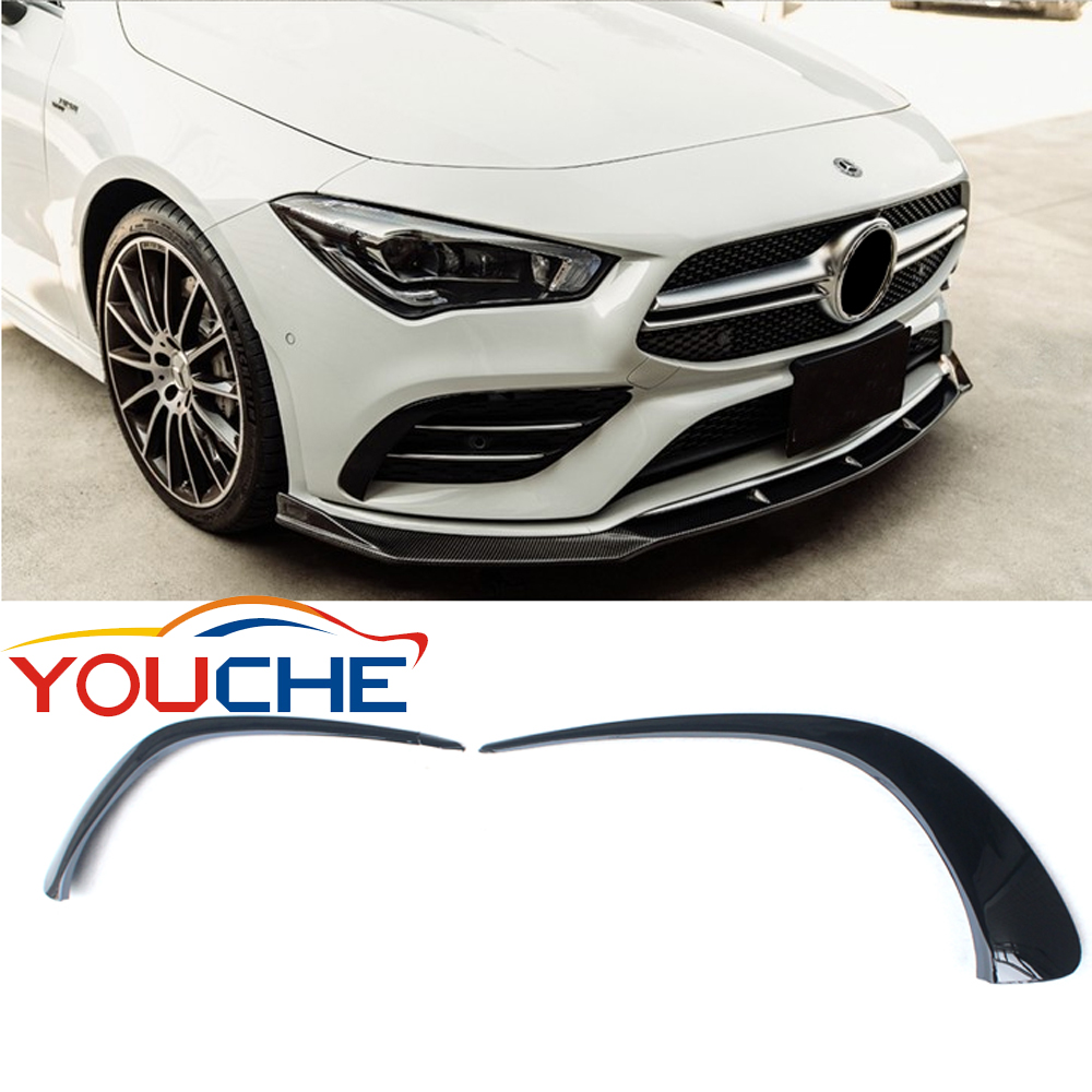 Сплиттер переднего бампера из АБС-пластика, 2 шт., накладка на бампер для Mercedes CLA class W118 CLA35 2019 + спортивный бампер