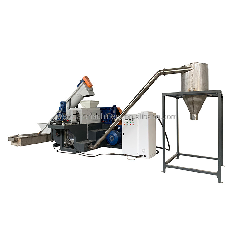 High technology 800kg/h PP PE plastic film squeezer recycling machine line