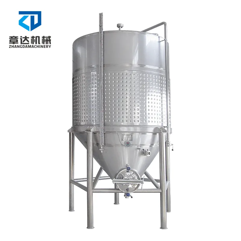 500 Liter Fermenter Stainless Steel Fermenting Equipment With Sloping Conical Bottom Wine Fermener