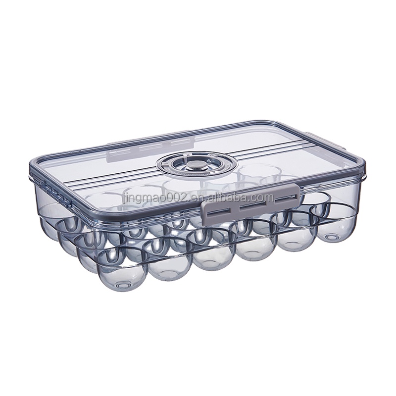 2021 Chinese New products high quality crisper organizer storage box stackable airtight plastic egg hen storage