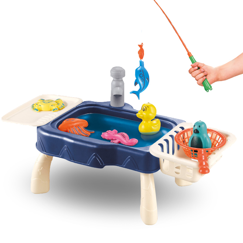 New arrival interesting table set kids plastic water fishing rod magnetic toy