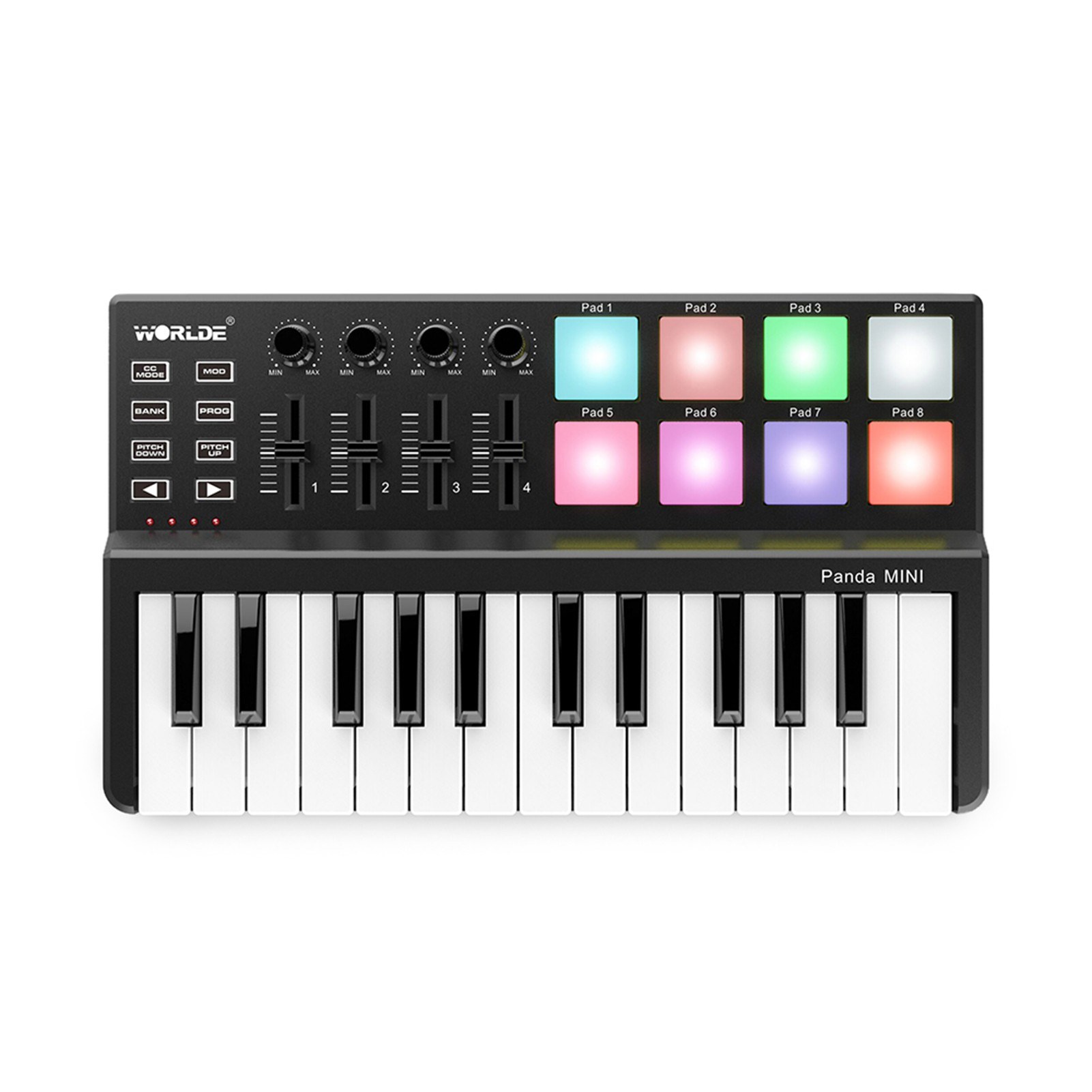 На выбор панда мини 25-ключ ультра-портативный USB MIDI контроллер клавиатуры