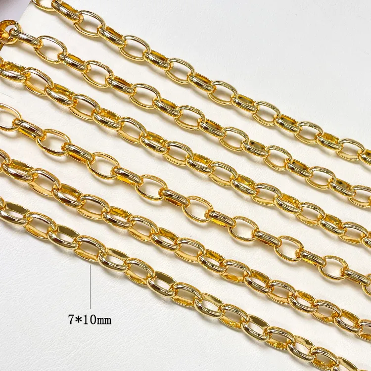 Chain Roll Wholesale Jewelry Supplies Accessories Necklace 14K Gold Plated O Shape Unfinished Chain Roll Jewelry Making