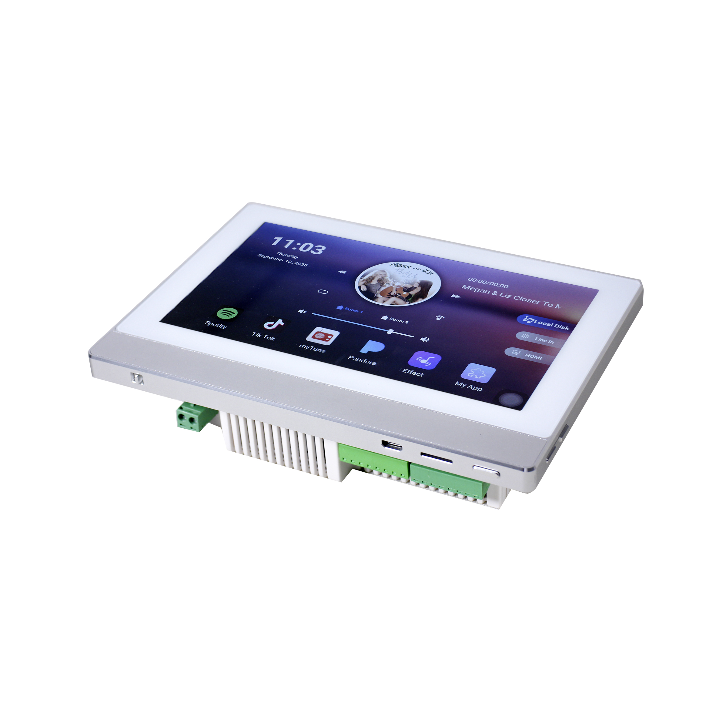 8-канальный настенный усилитель BT с Android Multi Home Audio с micro USB/TF 8*20 Вт