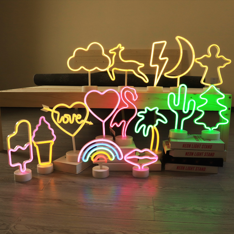 Small Decorative Night Led Strip Battery Neon Light For Bedroom